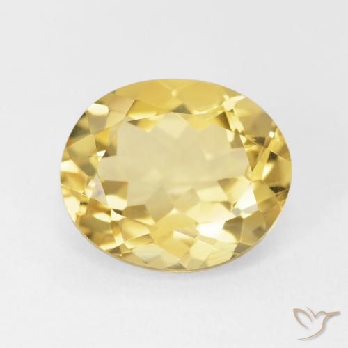 4.36ct Naturel Jaune Toscane Citrine, ovale, VVS