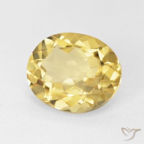 Citrine Jaune Toscane naturelle ovale, 4.36 ct, VVS