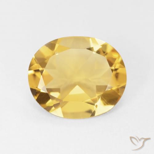 3.51ct Naturel Jaune doré léger Citrine, ovale, VVS