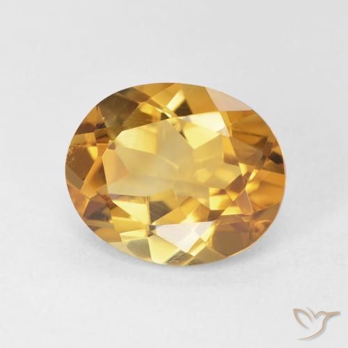 Citrine Medium Light-Golden naturelle ovale, 3.88 ct, VVS
