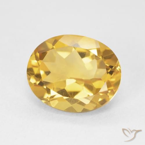 Citrine Doré naturelle ovale, 4.48 ct, VVS