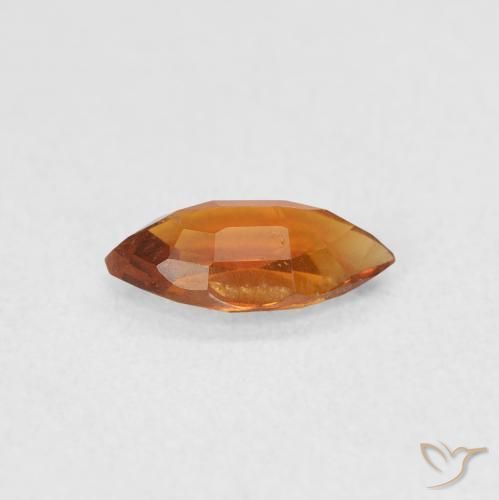 Citrine Orange foncé naturelle Marquise, 0.48 ct, VS
