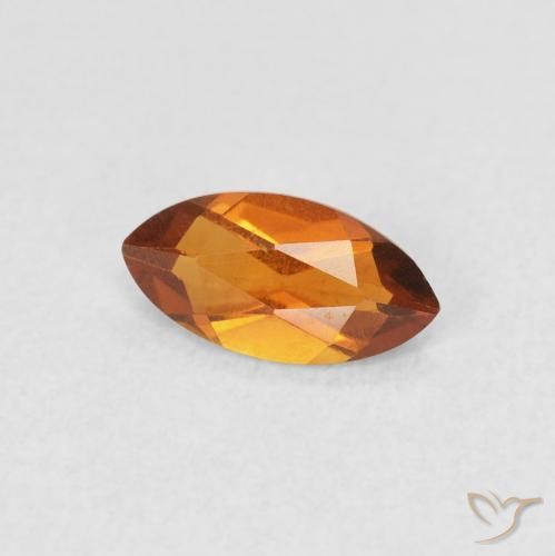 Citrine Orange brun naturelle Marquise, 0.46 ct, VS
