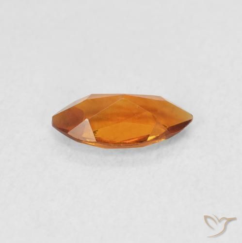 Citrine Orange brun naturelle Marquise, 0.46 ct, VS