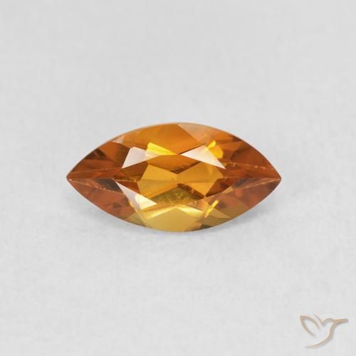 0.58ct Naturel Orange moyen Citrine, Marquise, VS