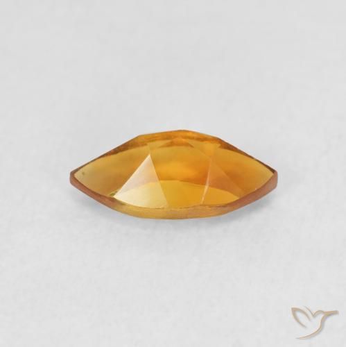 Citrine Orange moyen naturelle Marquise, 0.58 ct, VS