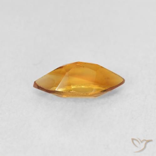 Citrine Orange moyen naturelle Marquise, 0.52 ct, VS