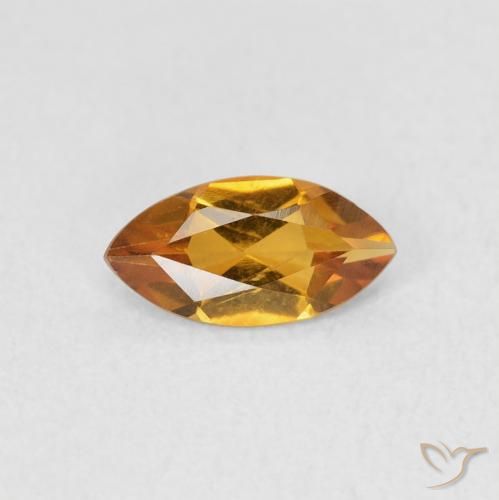 0.48ct Naturel Orange moyen Citrine, Marquise, VS