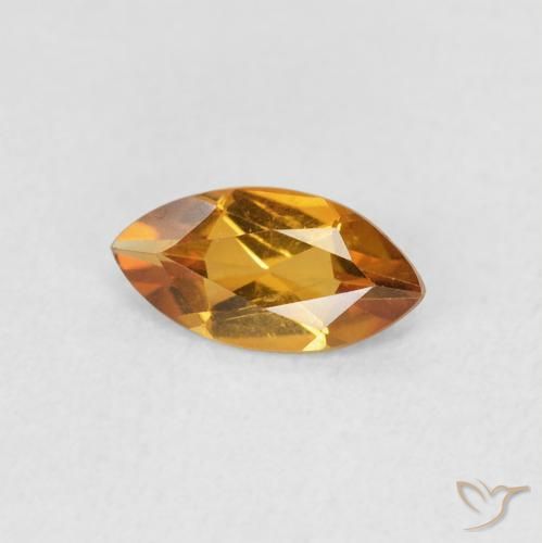 Citrine Orange moyen naturelle Marquise, 0.48 ct, VS
