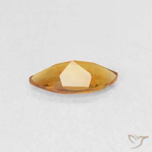 Citrine Orange moyen naturelle Marquise, 0.48 ct, VS