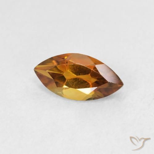 Citrine Orange brun naturelle Marquise, 0.58 ct, VS
