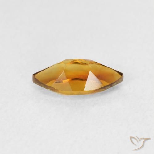 Citrine Orange brun naturelle Marquise, 0.58 ct, VS