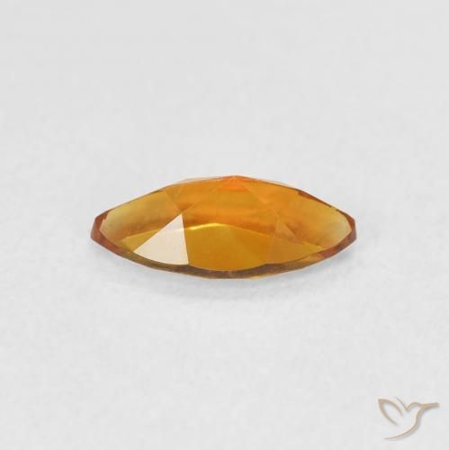 Citrine Orange moyen naturelle Marquise, 0.48 ct, VVS-VS