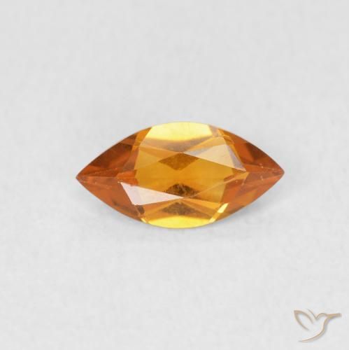 0.47ct Naturel Orange moyen Citrine, Marquise, VVS