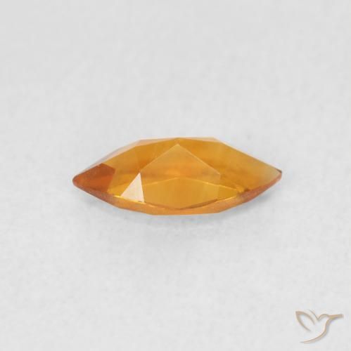 Citrine Orange moyen naturelle Marquise, 0.47 ct, VVS