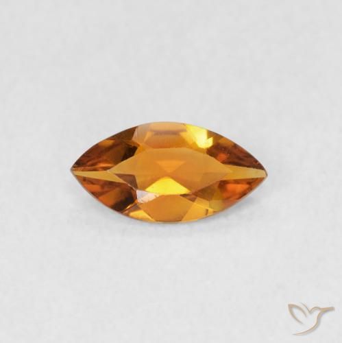 0.46ct Naturel Doré-orange foncé Citrine, Marquise, VVS