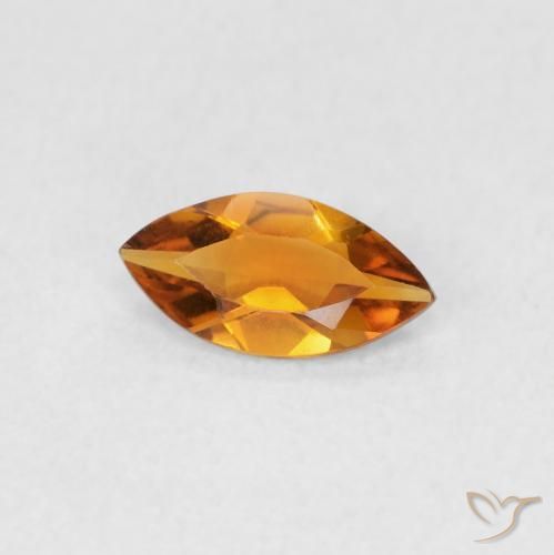 Citrine Doré-orange foncé naturelle Marquise, 0.46 ct, VVS