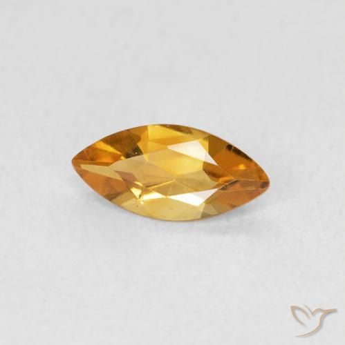 Citrine Or orange foncé naturelle Marquise, 0.44 ct, VVS