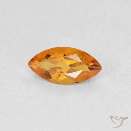 Citrine Or naturelle Marquise, 0.46 ct, VS