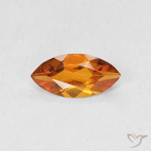 0.47ct Naturel Orange moyen Citrine, Marquise, VS