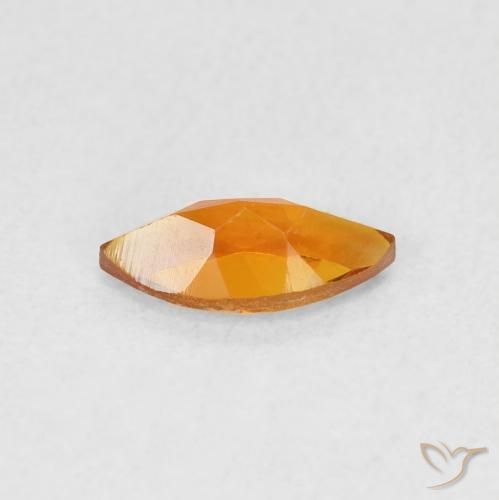 Citrine Orange moyen naturelle Marquise, 0.47 ct, VS