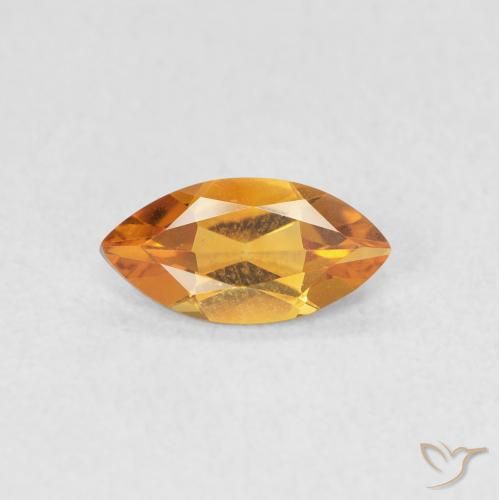 0.48ct Naturel Orange moyen Citrine, Marquise, VVS