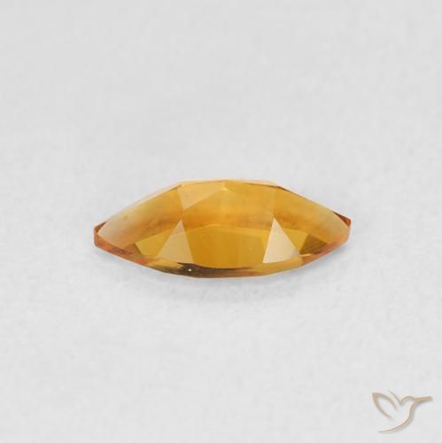 Citrine Orange moyen naturelle Marquise, 0.48 ct, VVS