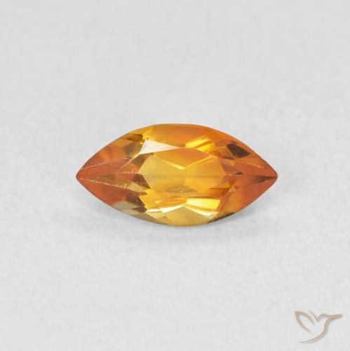 0.48ct Naturel Orange moyen Citrine, Marquise, VVS