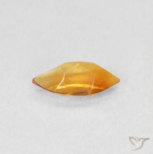 Citrine Orange moyen naturelle Marquise, 0.48 ct, VVS