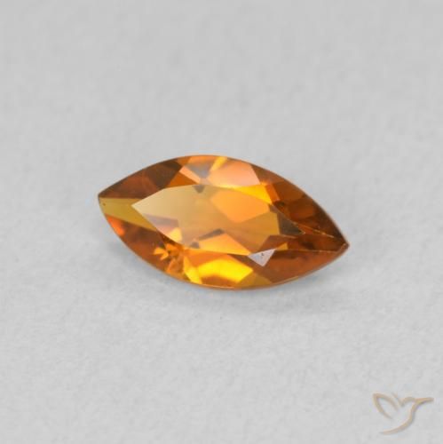 Citrine Orange moyen naturelle Marquise, 0.50 ct, VVS