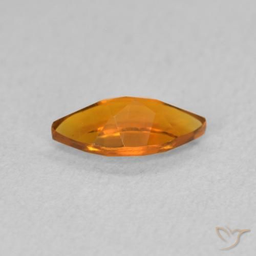 Citrine Orange moyen naturelle Marquise, 0.50 ct, VVS