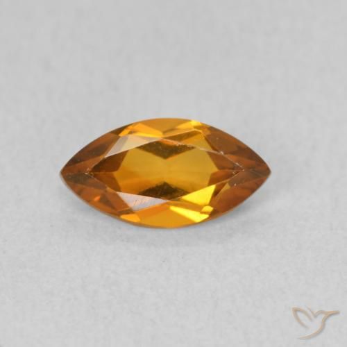 0.55ct Naturel Orange moyen Citrine, Marquise, VVS