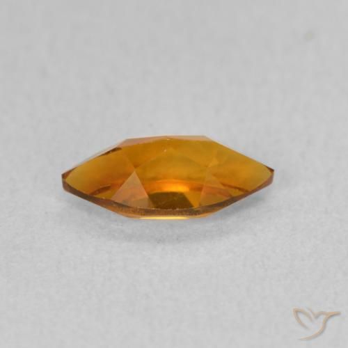 Citrine Orange moyen naturelle Marquise, 0.55 ct, VVS