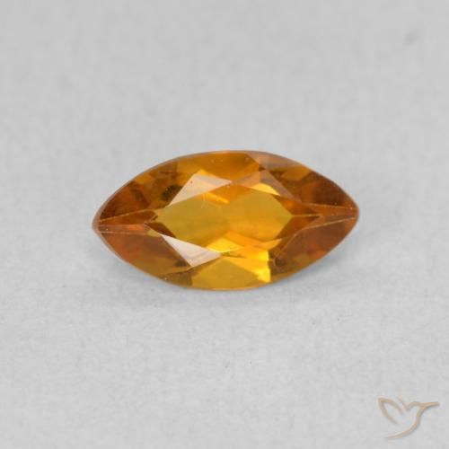 0.49ct Naturel Orange brun Citrine, Marquise, VVS-VS