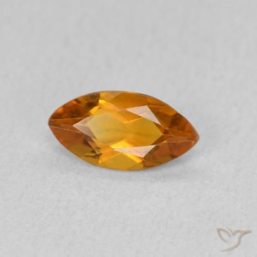 Citrine Orange brun naturelle Marquise, 0.49 ct, VVS-VS
