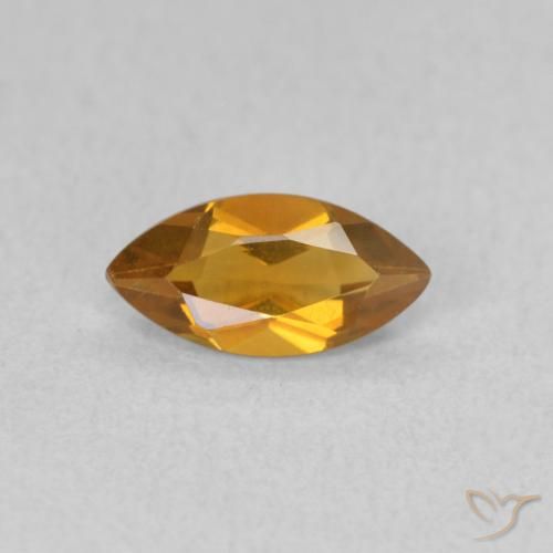 0.48ct Naturel Orange Doré Citrine, Marquise, VVS