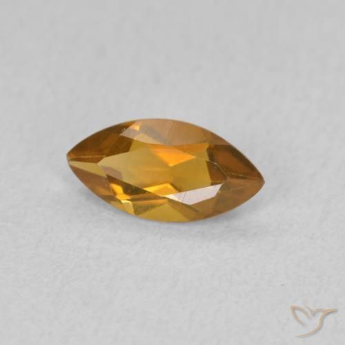 Citrine Orange Doré naturelle Marquise, 0.48 ct, VVS