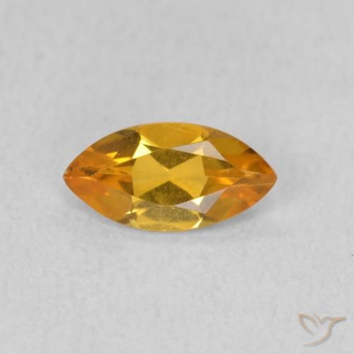 0.45ct Naturel Orange Doré Citrine, Marquise, VVS