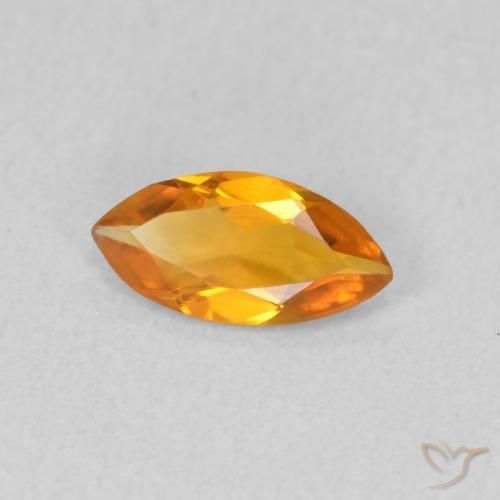 Citrine Or orange foncé naturelle Marquise, 0.40 ct, VVS