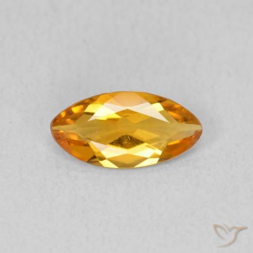 0.43ct Naturel Doré-orange foncé Citrine, Marquise, VVS