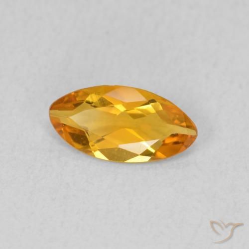 Citrine Doré-orange foncé naturelle Marquise, 0.43 ct, VVS