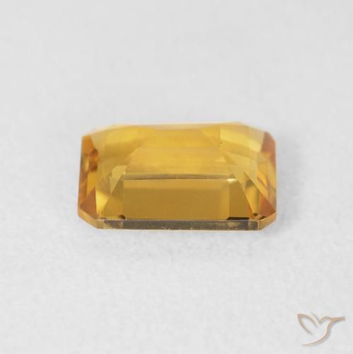 Citrine Orange-or naturelle Octogone / coupe Émeraude, 1.37 ct, VVS-VS