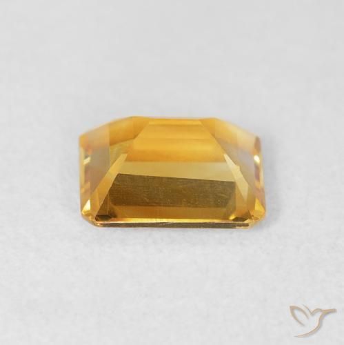 Citrine Doré-orange foncé naturelle Octogone / coupe Émeraude, 1.23 ct, VVS-VS