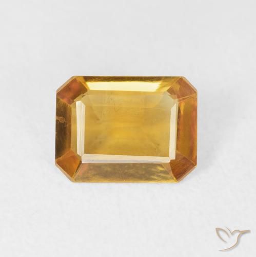 1.05ct Naturel Orange doré profond Citrine, Taille émeraude, VVS-VS