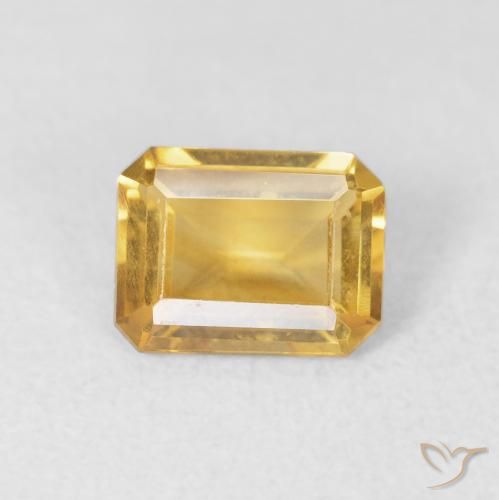 1.25ct Naturel Or moyen Citrine, Taille émeraude, VVS