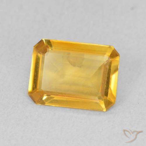 Citrine Doré moyen naturelle Octogone / coupe Émeraude, 1.09 ct, VVS