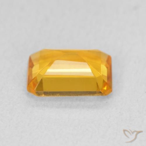 Citrine Medium Light Orange-Gold naturelle Octogone / coupe Émeraude, 1.21 ct, VVS