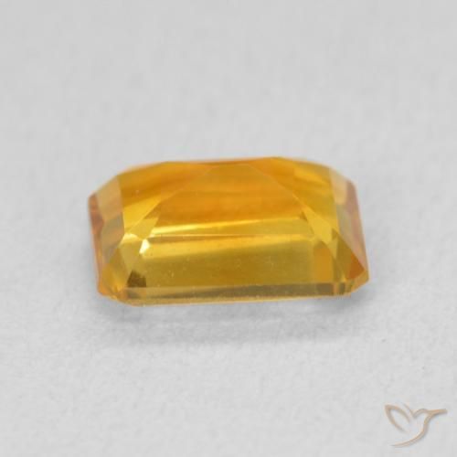 Citrine Or orange foncé naturelle Octogone / coupe Émeraude, 1.34 ct, VVS