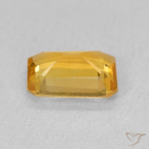 Citrine Doré moyen naturelle Octogone / coupe Émeraude, 1.24 ct, VVS-VS