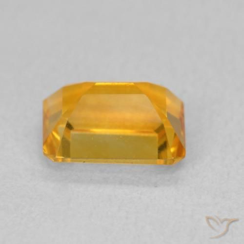 Citrine Or orange foncé naturelle Octogone / coupe Émeraude, 1.42 ct, VVS